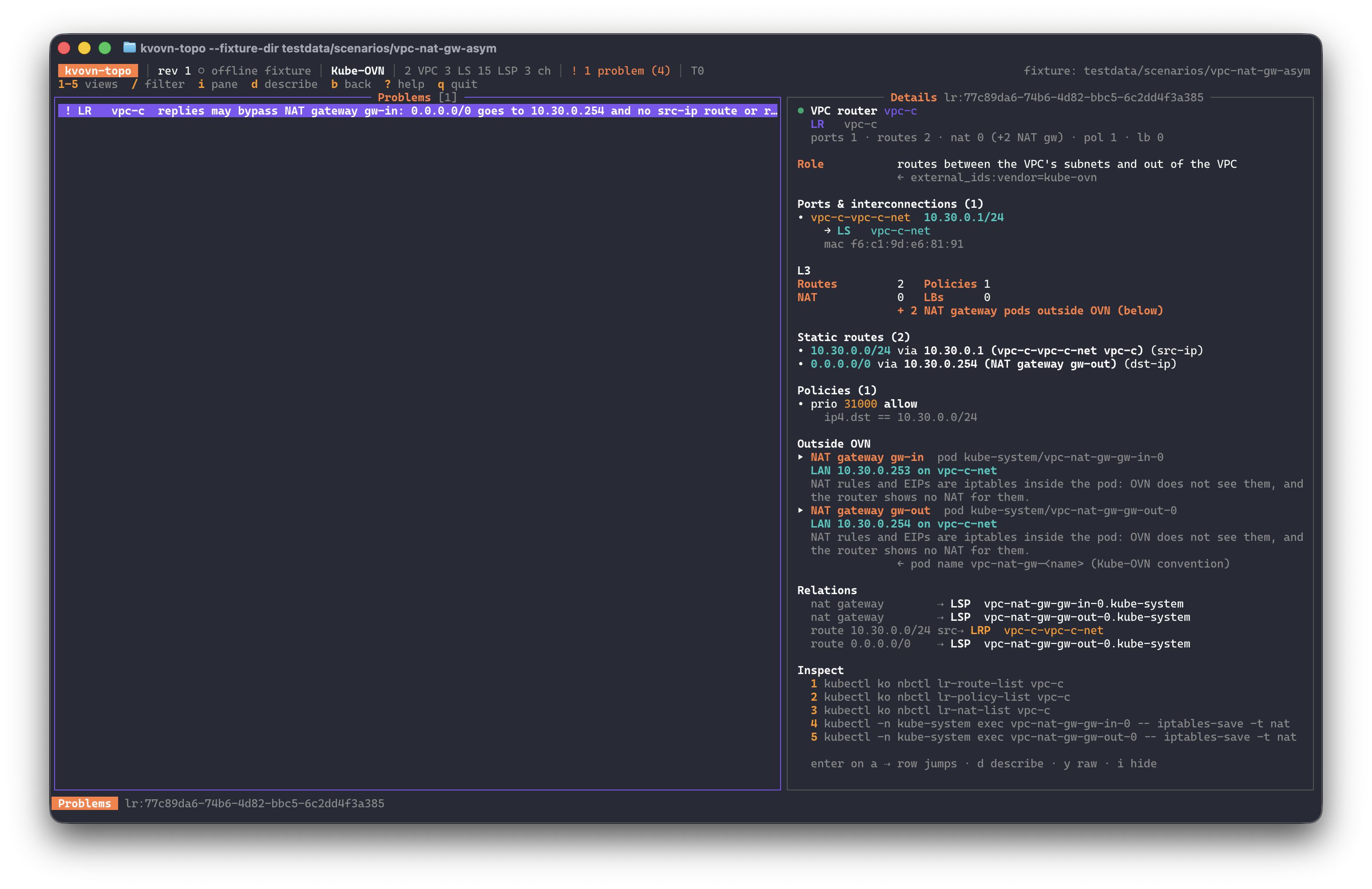 kvovn-topo Problems view flagging router vpc-c because replies may bypass NAT gateway gw-in
